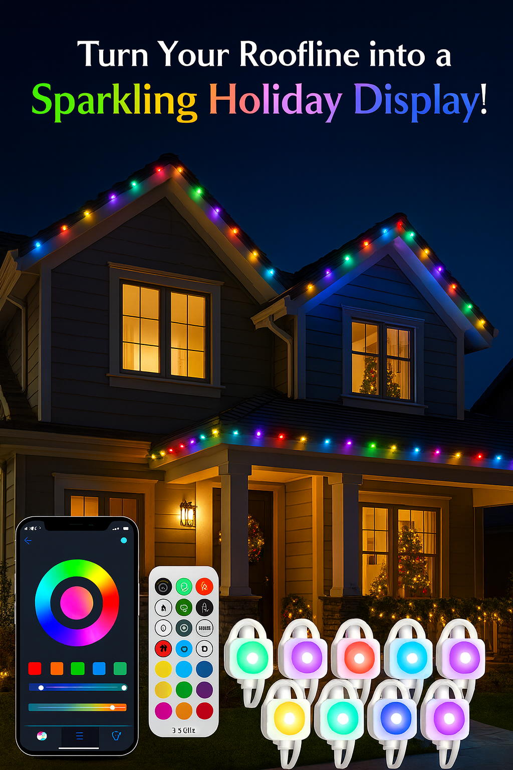 Smart RGB Eave Lights App & Remote