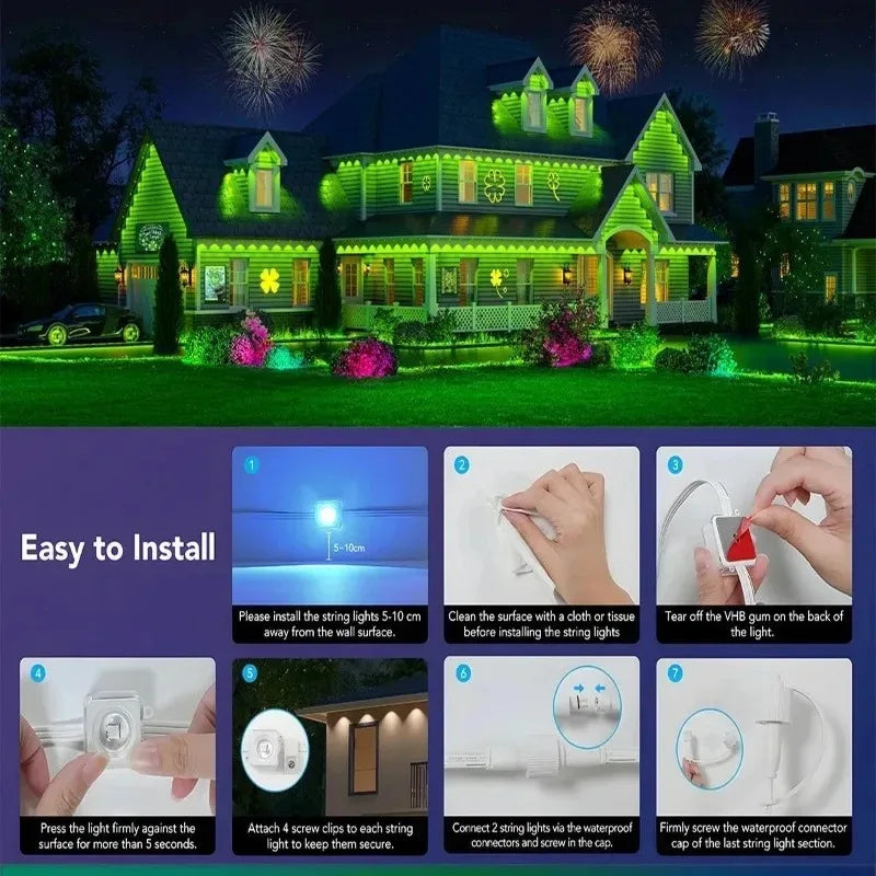 Smart RGB Eave Lights App & Remote