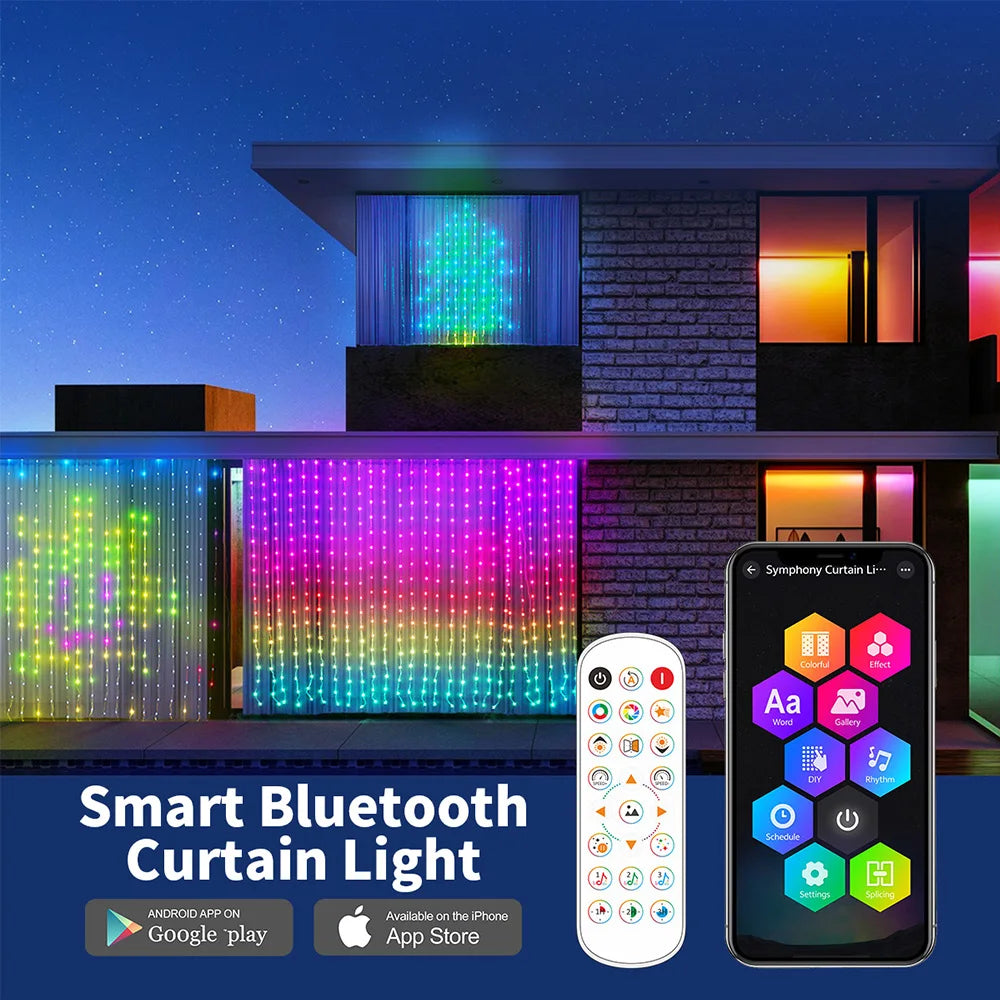Smart Music LED Curtain Lights